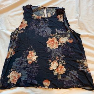 Blue floral top